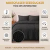 Malika Mikrofaser-Seersucker-Bettwäsche 4-teilig, 2 × 135 × Produktbild-Vorschau 3