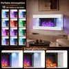 COSTWAY Elektrický krb, 32 palcov, 3-stranný, dekoratívny Náhľad obrázku produktu 7