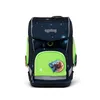 A front view of a children's backpack with a space theme. Produktbild-Vorschau