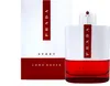 A product shot of Prada Luna Rossa Sport Eau de Toilette for men, with its packaging. Produktbild-Vorschau