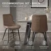 ML-Design Esszimmerstühle 6er Set, Braun, Sitzfläche aus Produktbild-Vorschau 2