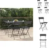 vidaXL Bistrostühle 4 Stk. Klappbar Schwarz Poly Rattan und Produktbild-Vorschau 1