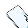 A close-up view of the top corner of a smartphone screen with a protective film applied. Produktbild-Vorschau