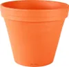 A plain orange pot on a white background. Produktbild-Vorschau