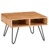 WOHNLING Couchtisch 60x60x40 cm Akazie Massivholz / Metall Produktbild-Vorschau 6