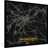 MuchoWow® Gerahmtes Poster Pforzheim - Gold - Karte - Produktbild-Vorschau 1