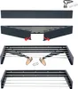 Collage of images showing the assembly steps of a wall-mounted drying rack. Produktbild-Vorschau