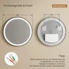 S'AFIELINA 60cm Badspiegel mit Beleuchtung Rund LED Produktbild-Vorschau 2