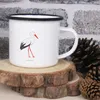 Mr. & Mrs. Panda Emaille Tasse Storch - Weiß - Geschenk, Produktbild-Vorschau 3