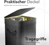 Gelber Sack Ständer aus Bambus I 80L Gelber Sack Behälter Produktbild-Vorschau 3