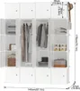 JOIEYOU Šatníková skriňa Šatníková skriňa na kolíky DIY Náhľad obrázku produktu 2