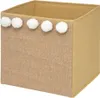 Scatola pieghevole in iuta marrone con pompon POMPOME Anteprima dell’immagine prodotto 4