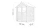 WOODTEX Naturbelassen 180 x 120 cm Gartenhaus Sylta 1, 14 Produktbild-Vorschau 4
