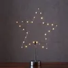 LED Dekoleuchte Herz/Stern - wechselbarer Aufsatz - H: 50cm - Batterie - Timmer - silber Produktbild-Vorschau