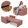 Schlafsessel KOMO Idylla – mit Bettkasten, Cord in Rosa, Produktbild-Vorschau 2