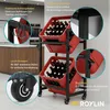 Roxlin Getränkekistenregal 2 Kisten mit Ablage auf Rollen – Produktbild-Vorschau 5