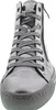A close-up, front-facing view of a silver high-top sneaker. Anteprima dell’immagine prodotto