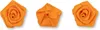 Satinrosen 3cm zum Basteln & Aufnähen 10 Stück Orange Produktbild-Vorschau 2