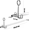 Close-up view of a juicer hose with a clamp and a separate hose, showing measurements. Produktbild-Vorschau