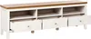 BELIANI TV Schrank Weiß / Braun Spanplatte 3 Schubladen Produktbild-Vorschau 1