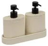 Seifenspender „terra“, oval, 375 ml, beige - 5 five simply Produktbild-Vorschau 1