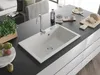 Mexen Elix Granitspüle 1-Becken 800 x 500 mm, weiß, Siphon Produktbild-Vorschau 2
