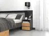 VBChome Nachttisch 40 x 32 x 59 cm Eiche Artisan - Antrazit Produktbild-Vorschau 5