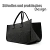 BigDean 3 Stück Filztasche groß in Anthrazit für Kaminholz Produktbild-Vorschau 2