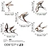Wallity, Birds-2, Dekorativní kovový doplněk na zeď, Náhled obrázku produktu 8