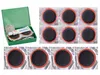 A collage of a bicycle tire repair kit and individual tire patches. Produktbild-Vorschau