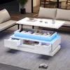 Table basse relevable Merax avec 2 tiroirs, table d'appoint Voir les images du produit 4