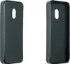 Two black phone cases are shown against a white background. One case is shown from the front, and the other is shown from the back.