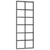vidaXL Schiebetür ESG-Glas und Aluminium 76x205 cm Schwarz Produktbild-Vorschau 9