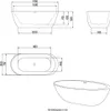 Vasca freestanding Codo 170 x 80 x 58 cm Anteprima dell’immagine prodotto 7