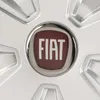 A close-up of a car wheel hubcap with the Fiat logo. Produktbild-Vorschau