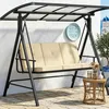 BEALIFE Altalena da giardino a 3 posti con tettuccio e Anteprima dell’immagine prodotto 4