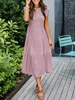 ASKSA Damen Elegant Kleid Maxikleid A-Linie Swing Boho Produktbild-Vorschau 3