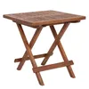 Table d'appoint pliable en bois huilé naturel - 50 x 50 cm Voir les images du produit 1