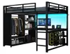 Gaming hoogslaper 160 x 200 cm met LED-verlichting, een Productafbeelding-voorbeeld 4