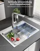 Sofetiy max Spülbecken Küche 60×45cm, Einbauspüle Eckig, Produktbild-Vorschau 5