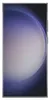 A smartphone with a purple and white abstract wallpaper displayed on its screen, isolated on a white background. Produktbild-Vorschau