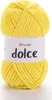 A ball of yellow yarn on a white background. Produktbild-Vorschau