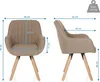 hjh LIVING Polsterstuhl mit Armlehnen SCANDI SOFT Stoff Produktbild-Vorschau 5