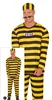 costume da galeotto giallo nero a righe per uomo taglia M - Anteprima dell’immagine prodotto 3