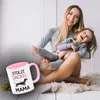Stolze Dackel Mama Dackel an der Leine Kaffeebecher in rosa Produktbild-Vorschau 3