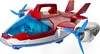 A toy airplane with a dog inside, isolated on a white background. Produktbild-Vorschau