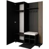 Armoire LIVIA – Ensemble vestiaire avec miroir et cintres, Voir les images du produit 3