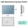 GIMBELEN Badezimmerspiegel Led Badspiegel 80x60 cm, Produktbild-Vorschau 2