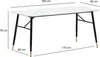WOHNLING Esszimmertisch 180x90x76 cm Esstisch Weiß in Produktbild-Vorschau 3