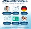 Marketing image with icons and text highlighting product features and certifications. Produktbild-Vorschau